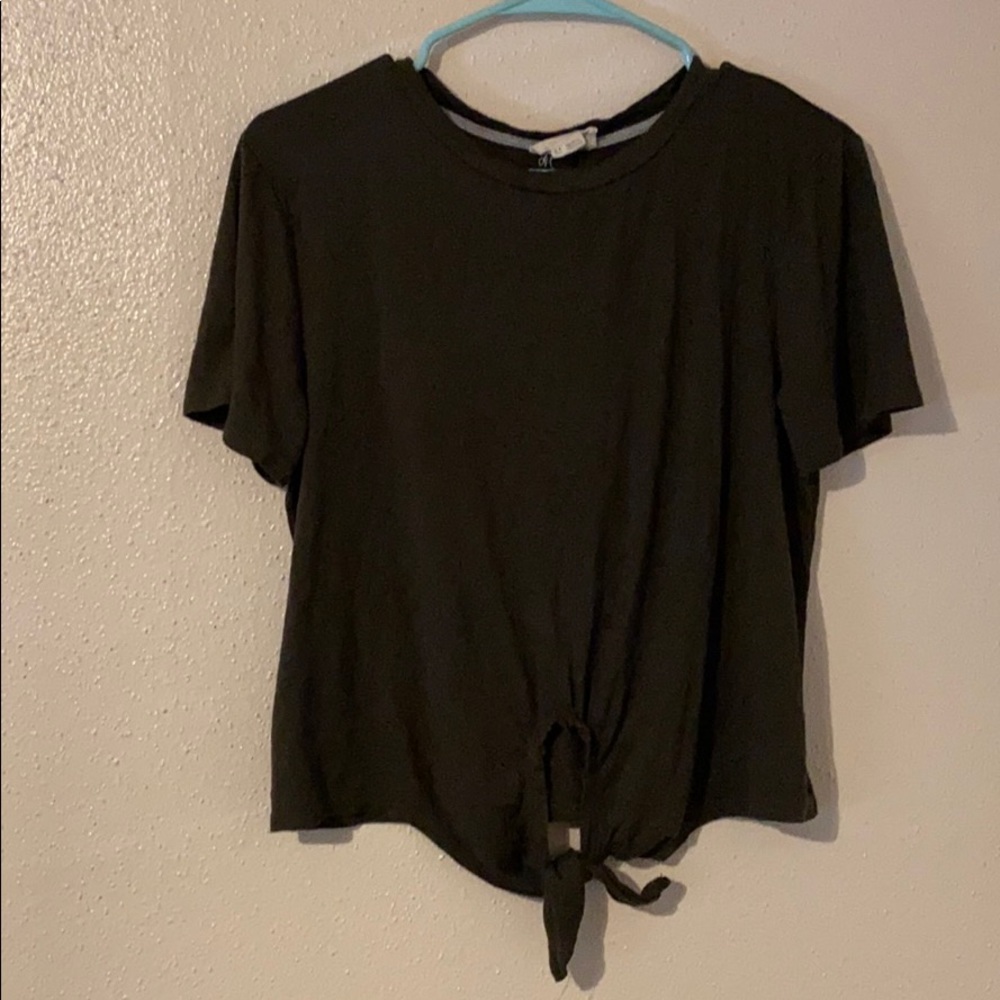 Olive Green Cropped Blouse